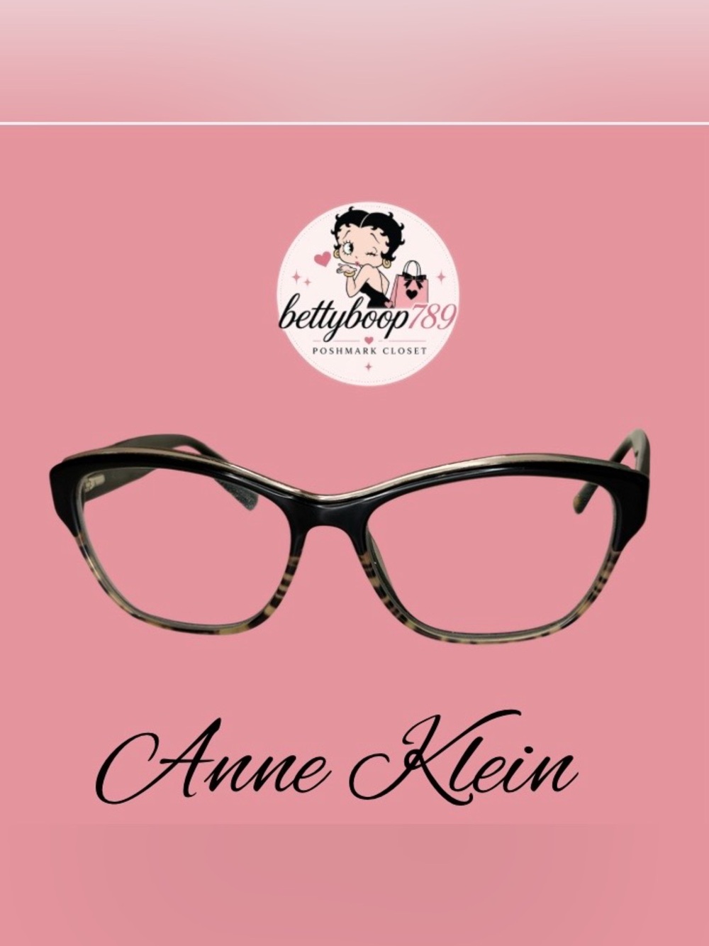 Anne Klein Black and Tortoiseshell Cat-Eye Eyeglass‎ Frames Only, RX unknown